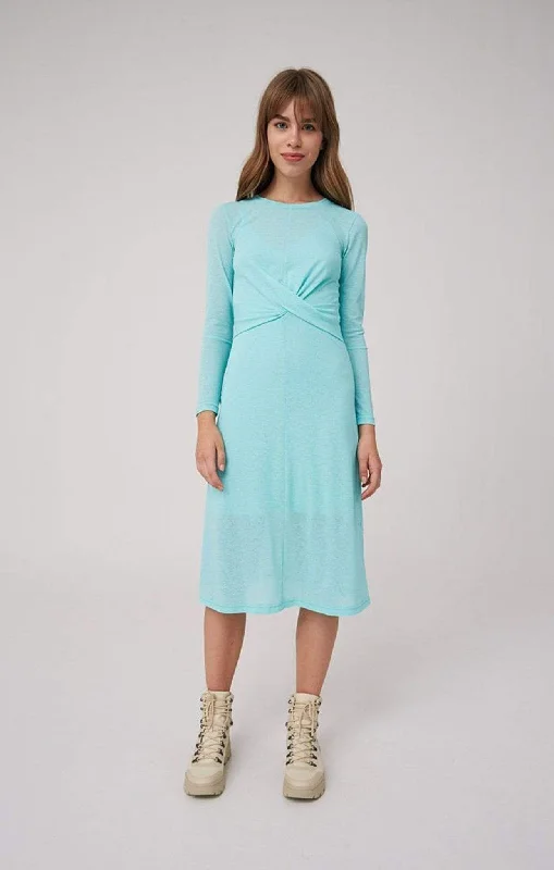 Own Light Long Sleeve Midi Dress Mint