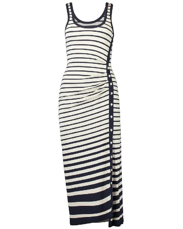 Midnight Stripe Trudy Midi Dress