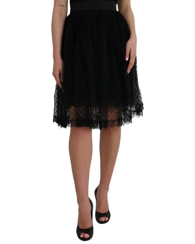 Dolce & Gabbana  Black Spot Tulle Skirt