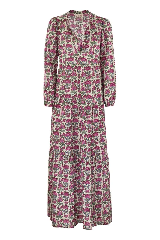 NADJA - Long dress with flower pattern