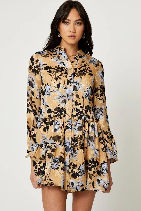 Print Shirt Dress